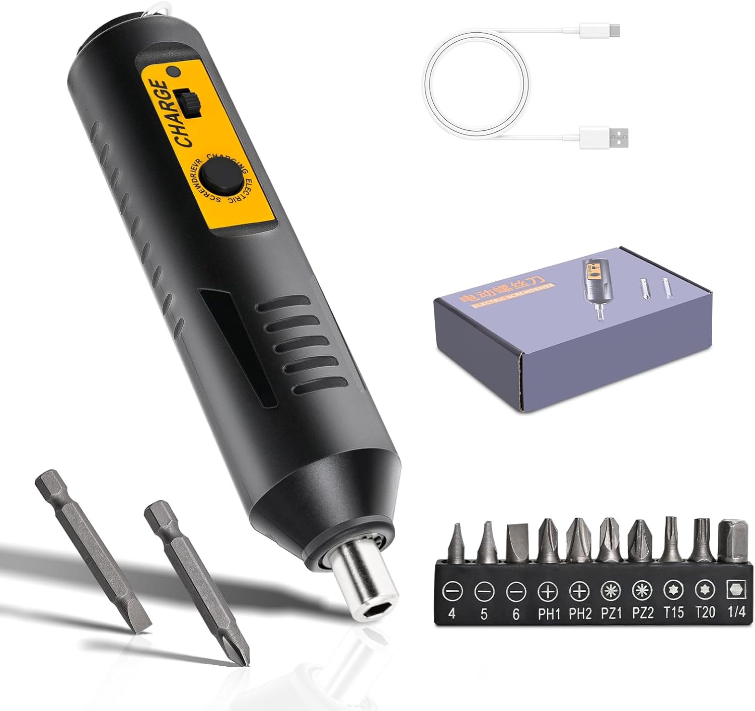 Cordless Screwdriver Rechargeable – Compact Battery Operated Electric Screw Driv