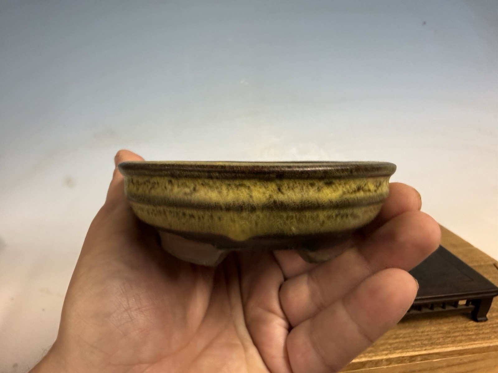 Japanese Unknown Maker Shohin Sized Bonsai Tree Pot 5 7/8”