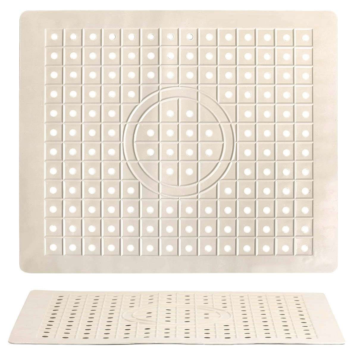 2 Pack Kitchen Sink Mat Drain Pad Protector 10″ x 12″ Non-Slip Rubber Durable