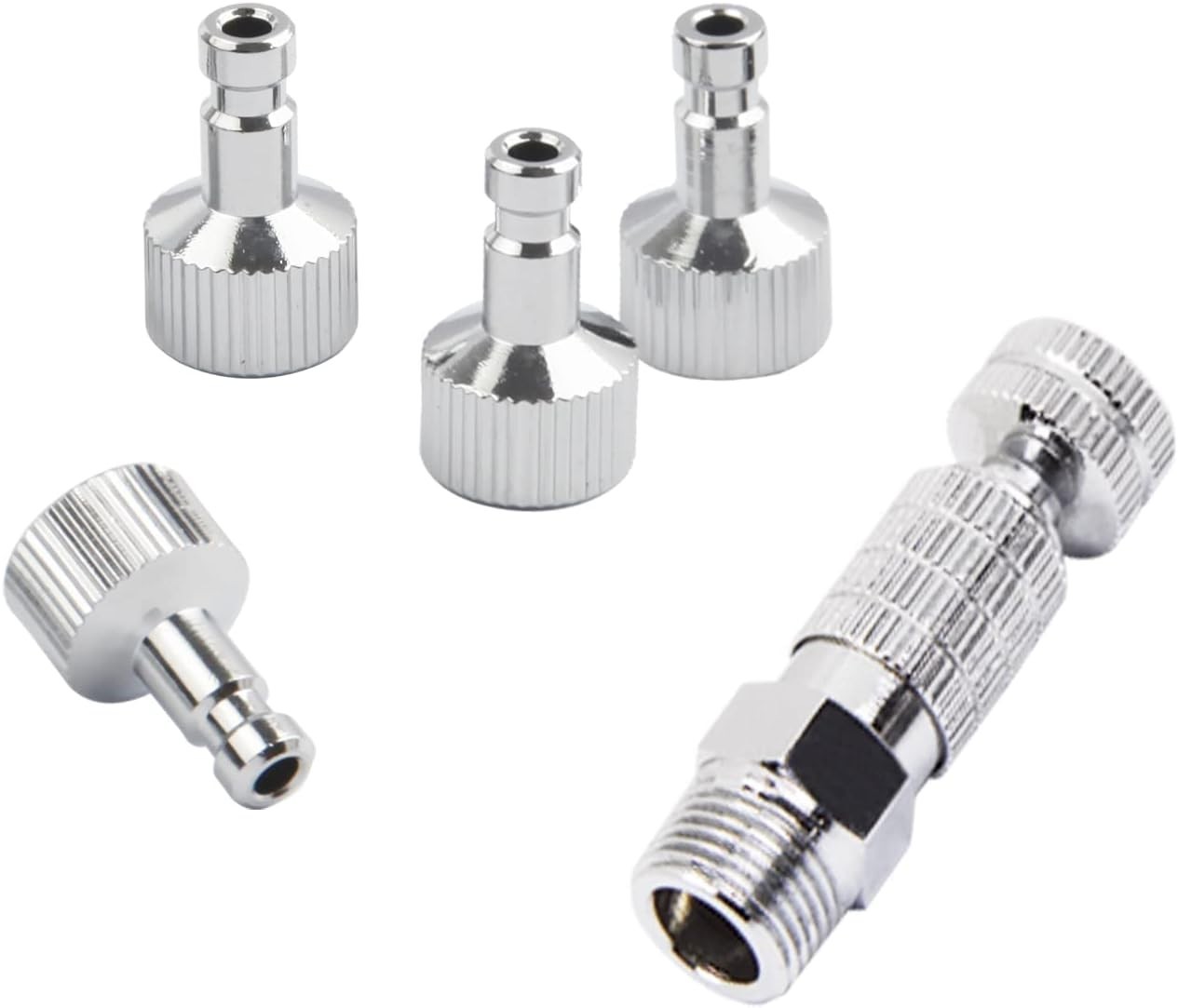 Airbrush Quick Release Disconnect with 4PCS G1/8″ Male Fittings and Female Ho…