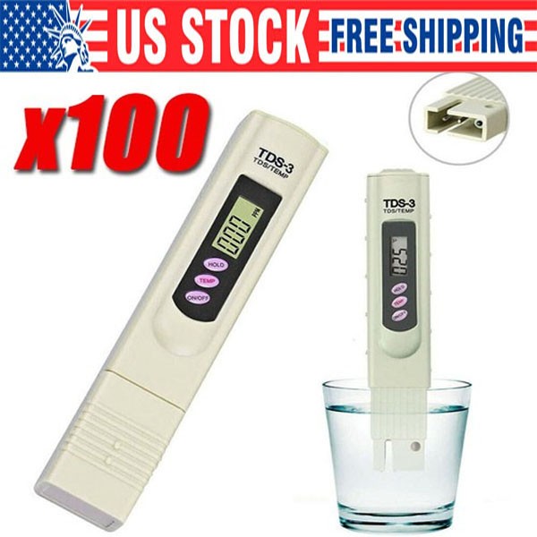 Handheld Water Quality Hardness Purity Digital LCD Meter 0-9990 PPM TDS TDS-3