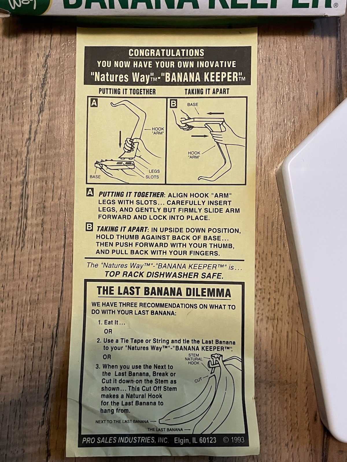 Natures Way Banana Keeper 21101 USA Strong Durable Easy to Clean Dishwasher Safe