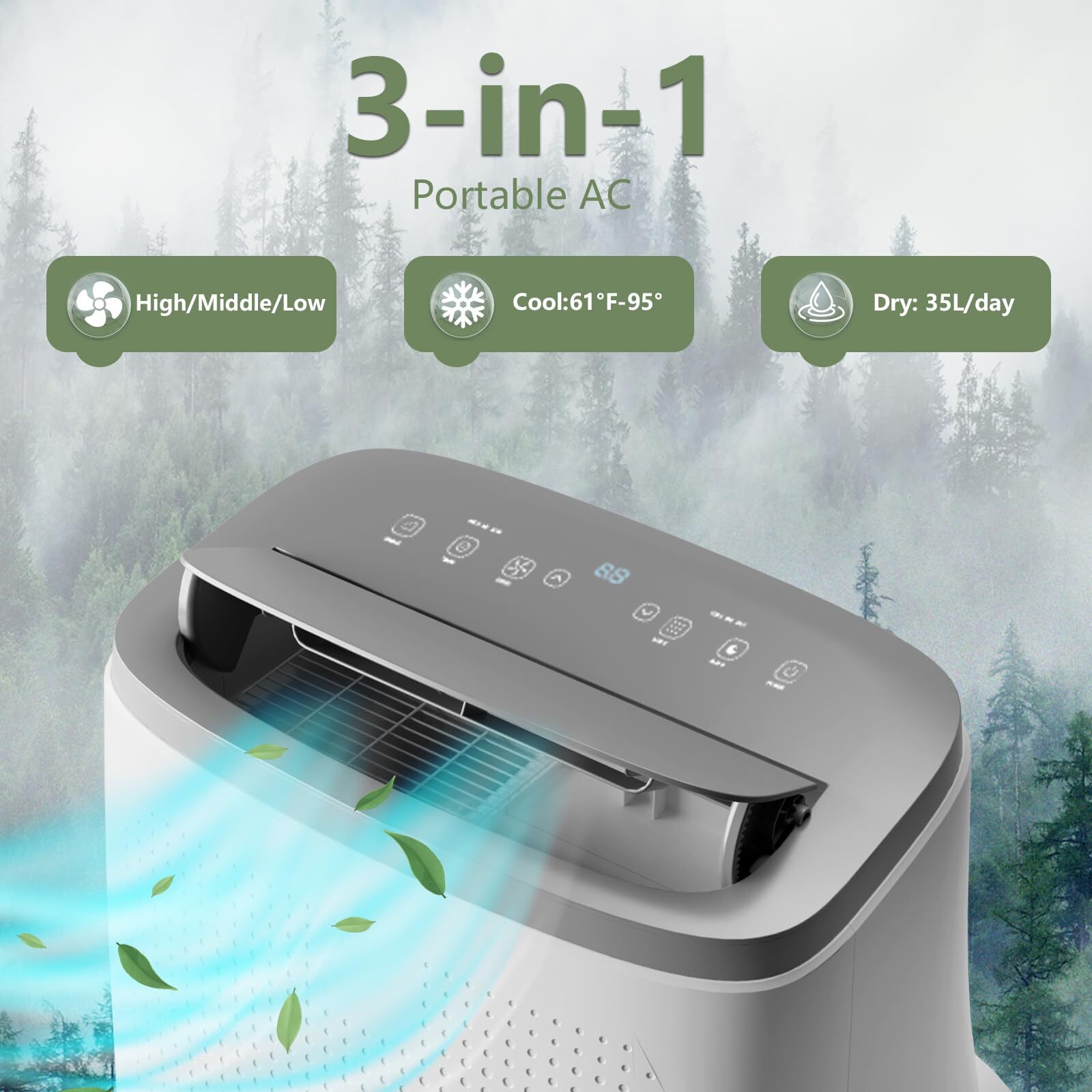 ✔️14000 BTUS Portable Air Conditioners Cool up to 750 Sq Ft Window Kit 24H Timer