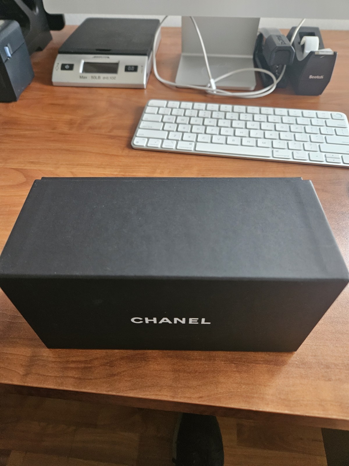 Chanel Empty Box Black Rectangular Authentic 7.5 X 4 X 3.5