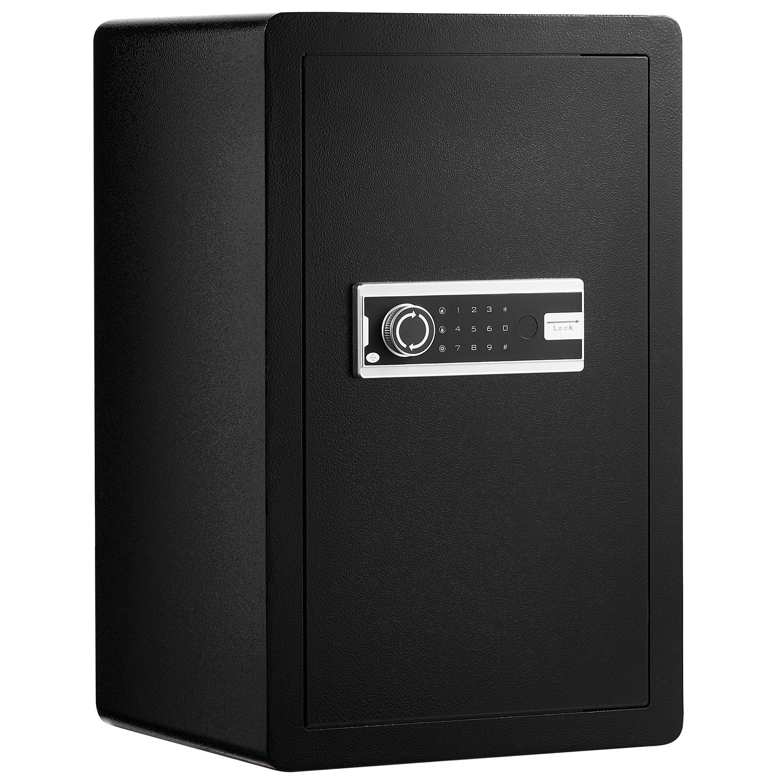 VEVOR Single Door 3.5 cu.ft Safe Box with Key Lock & Password LED Light Black