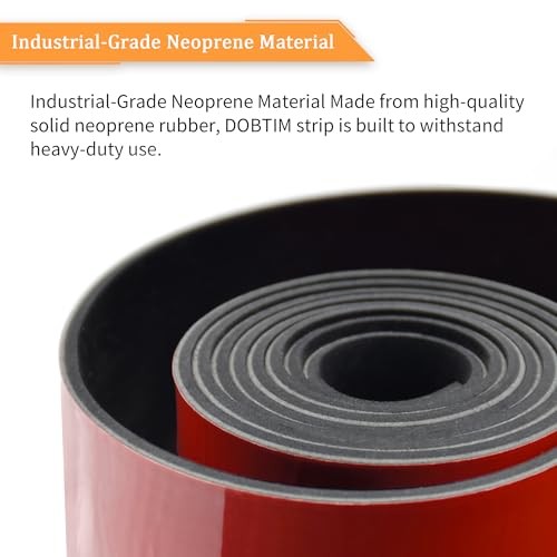 Solid Neoprene Rubber Strips with Adhesive Backing 1/16 (.062)” Thick x 1″