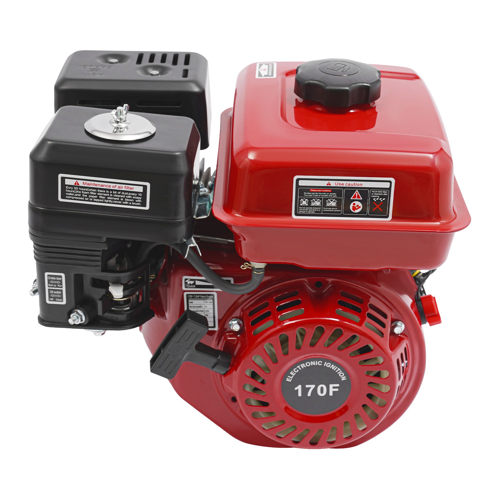4-Stroke 7.5HP Gasoline Engine Pull Start Gasoline Engine Single Cylinder Engine