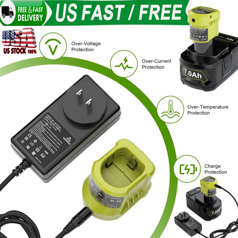 New Charger For RYOBI P108 18V One Plus High Capacity Lithium ion Battery P117