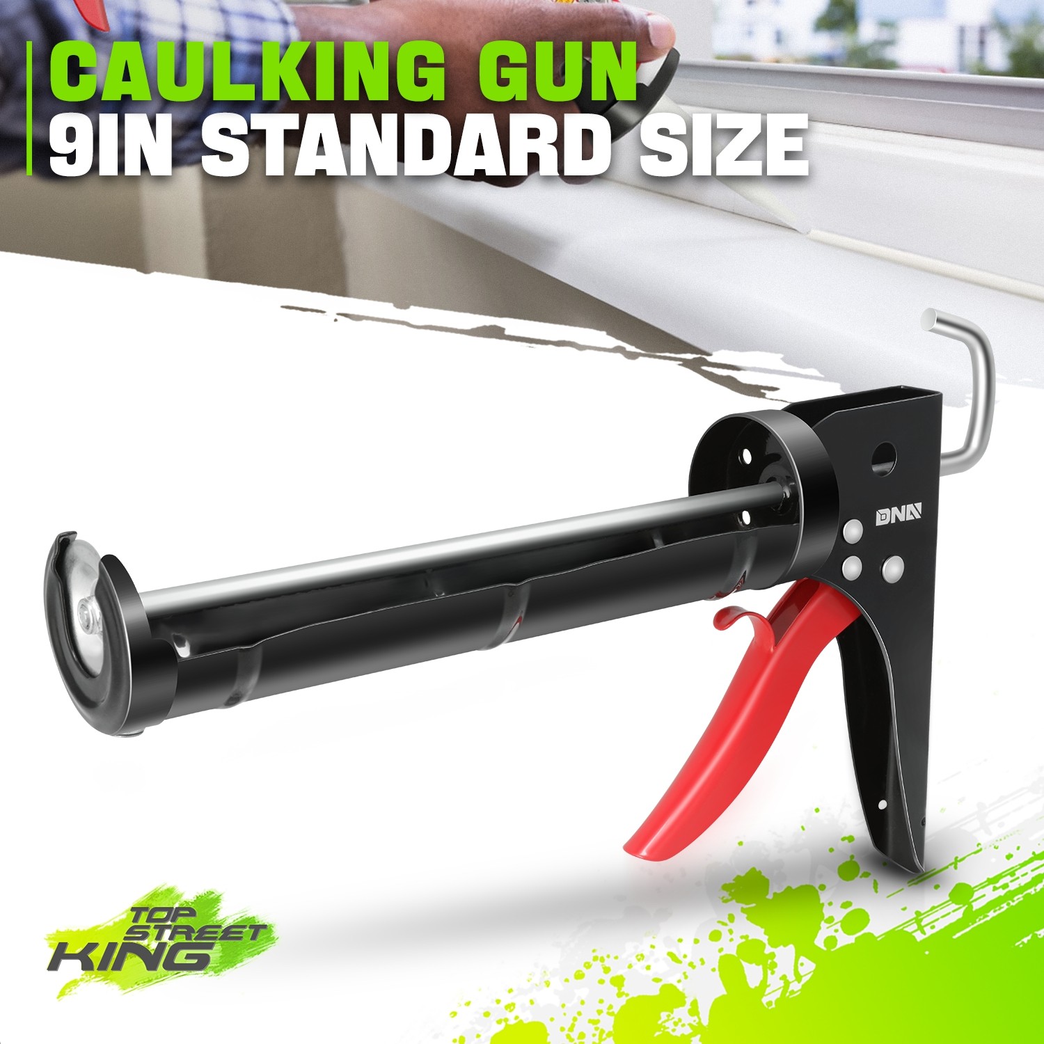 9″ Standard 10.3 oz. Capacity Cartridges All Purpose Smooth Rod Caulking Gun