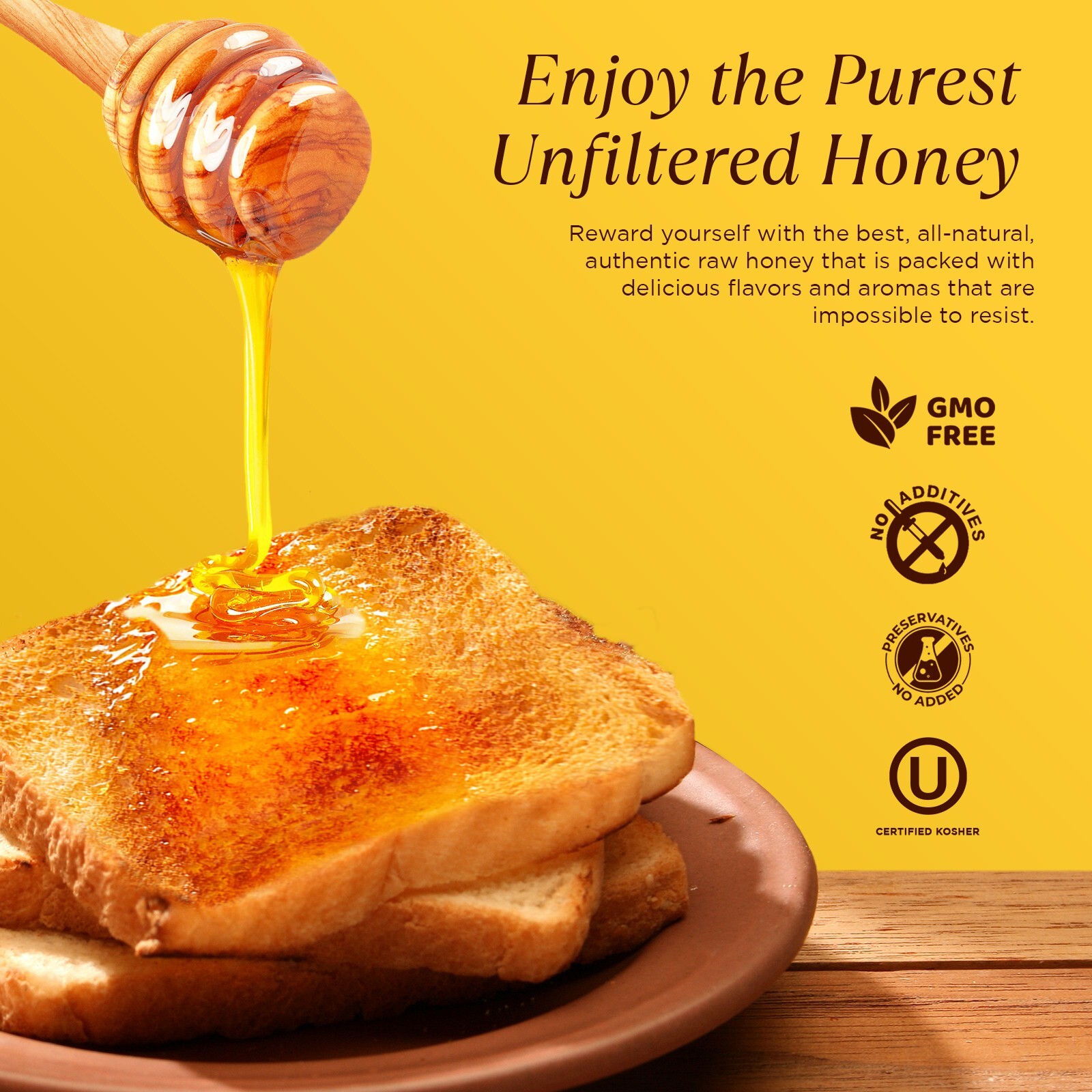 3 lbs. of 100% Raw, Unfiltered & Unheated Georgia Honey, New 2023 Crop