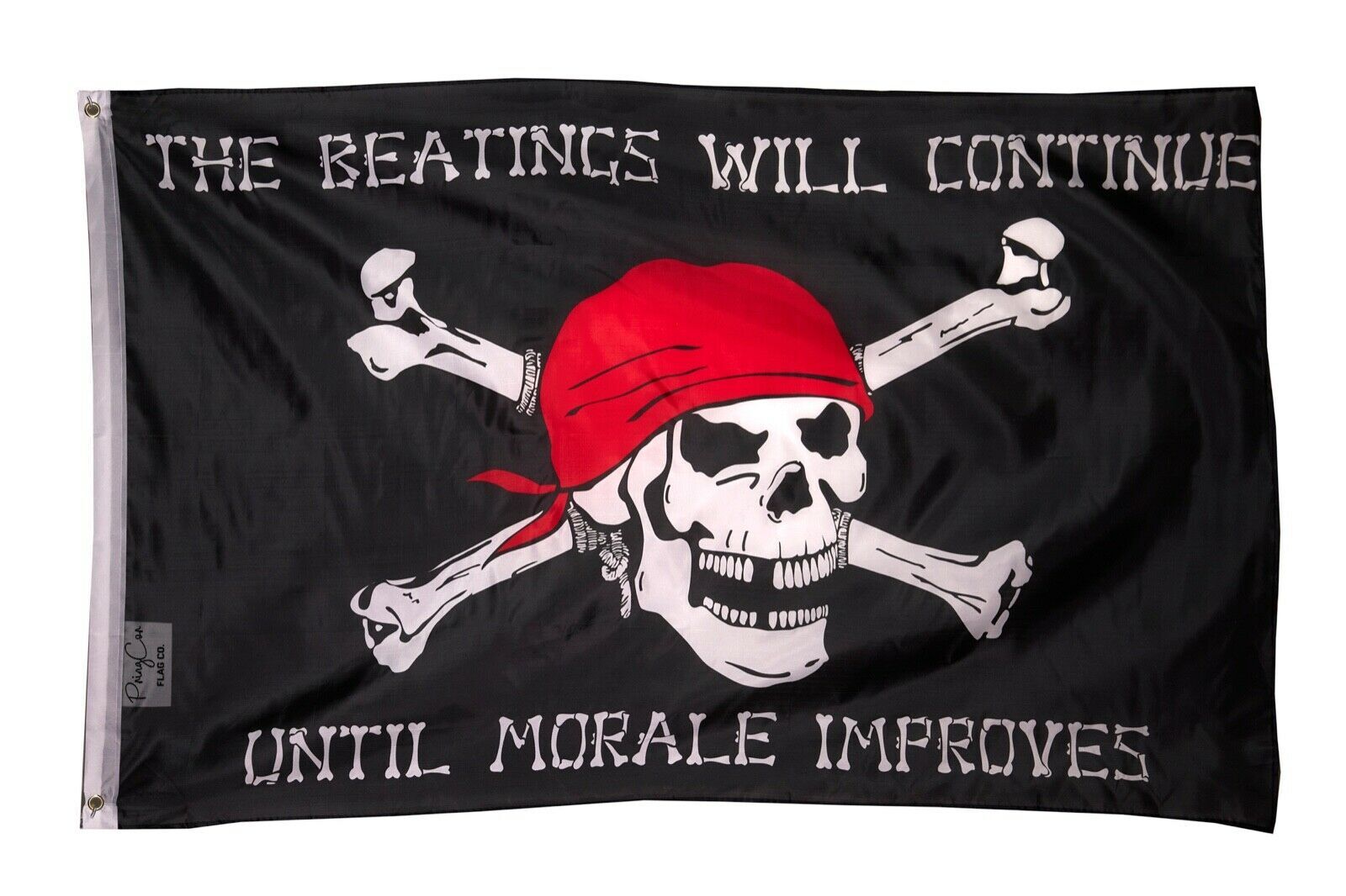 Beatings will Continue until Morale Improves PIRATE FLAG 3×5 FT Jolly Roger Ship