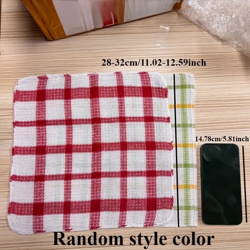 12 Pcs Kitchen Dish Cloths Cotton Super Cleaning Absorbency Towel Washing Rags