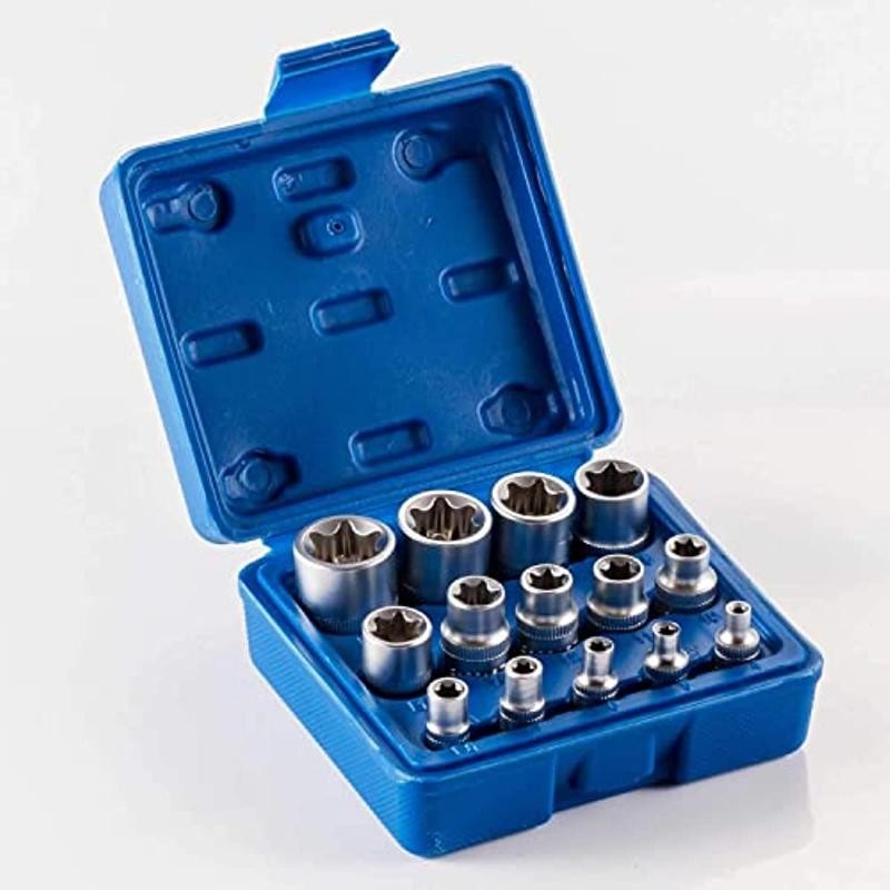 4/5/14PCS Female E Star Torx Socket Set E4-E24 E-Torx External Hex Socket Insert
