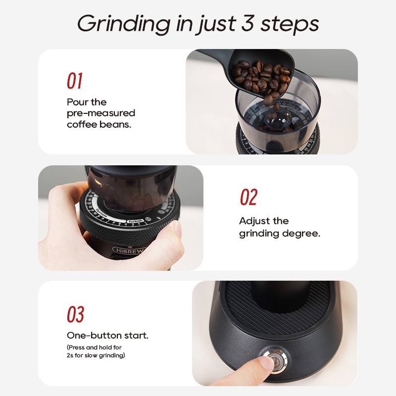 Hibrew G5 48mm Conical Burr Grinder Compact Portable for Espresso Coffee US