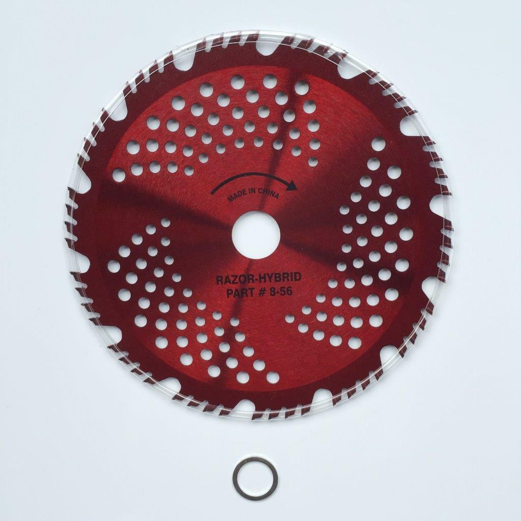 1 Blade 8″-56t “red RAZOR” RENEGADE BLADE® carbide brush cutter blade 203mm