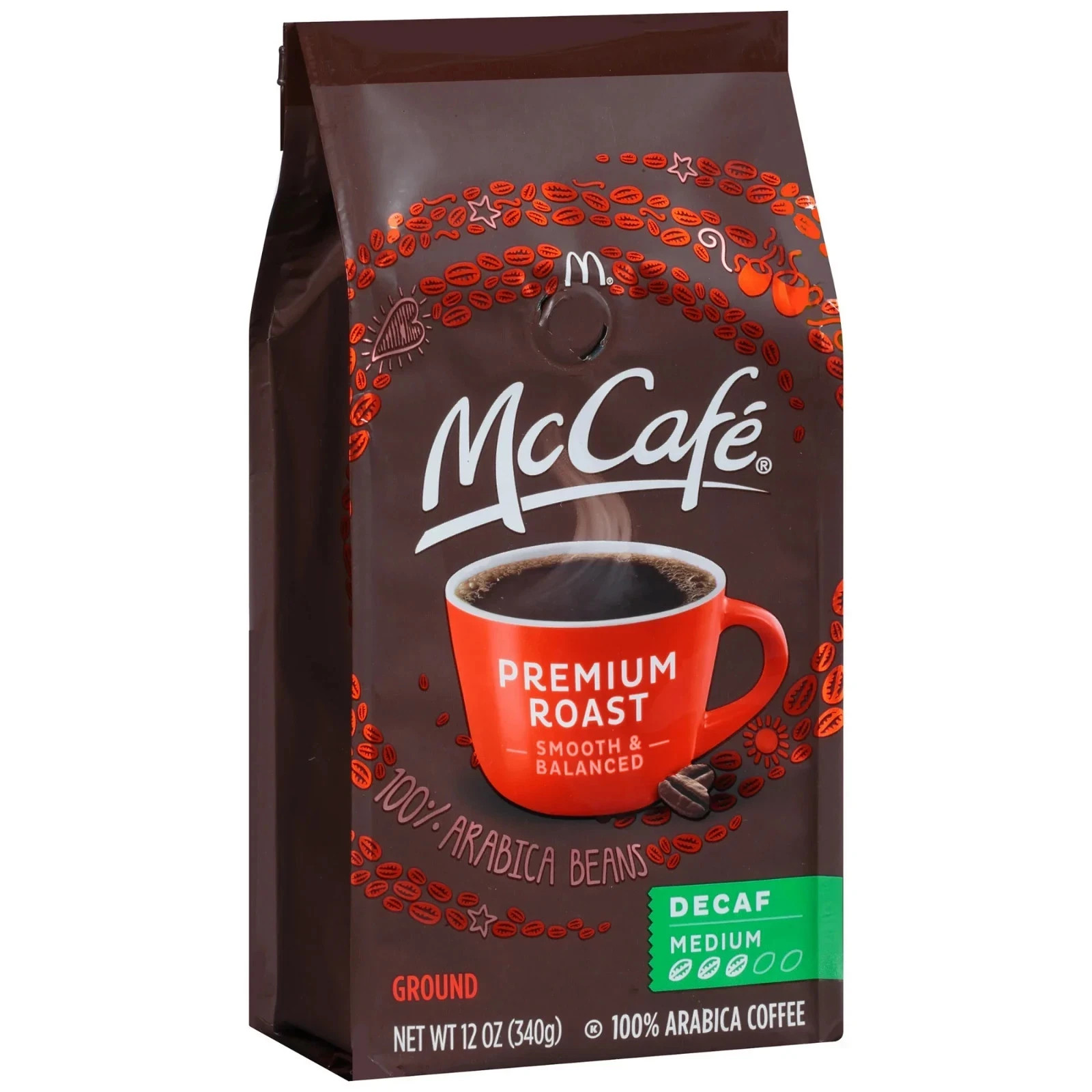 McCafe Premium Roast Decaf, Medium Roast, Ground Coffee, 12 oz