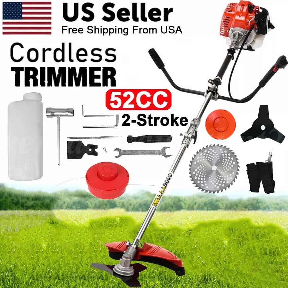58CC 4 In 1 Grass String Trimmer Weed Eater Wacker Gas Powered with 10” Cutter