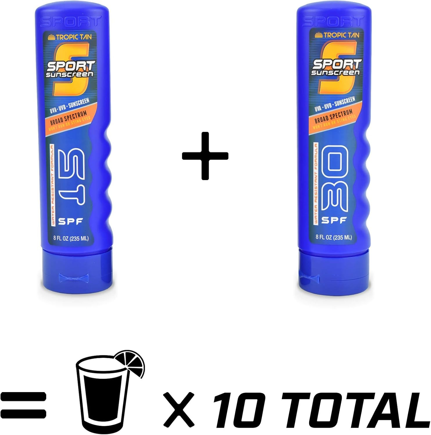 Sport Bottle Sunscreen Flask 2 Pack (16 Oz Total) – Hidden Alcohol Travel Flasks