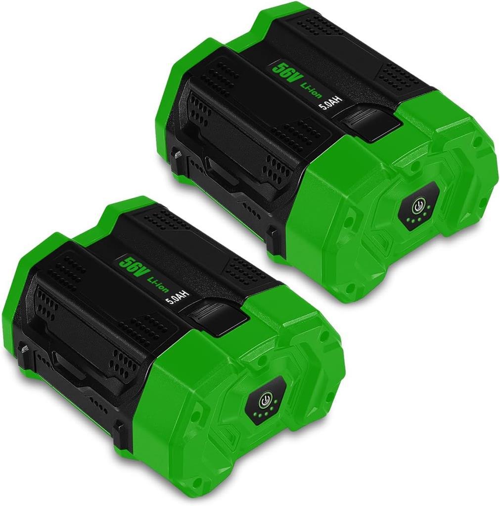 2 PACK BA2800T 56V 5.0Ah Replacement for EGO 56V 2.5Ah BA2240 BA1120 Battery