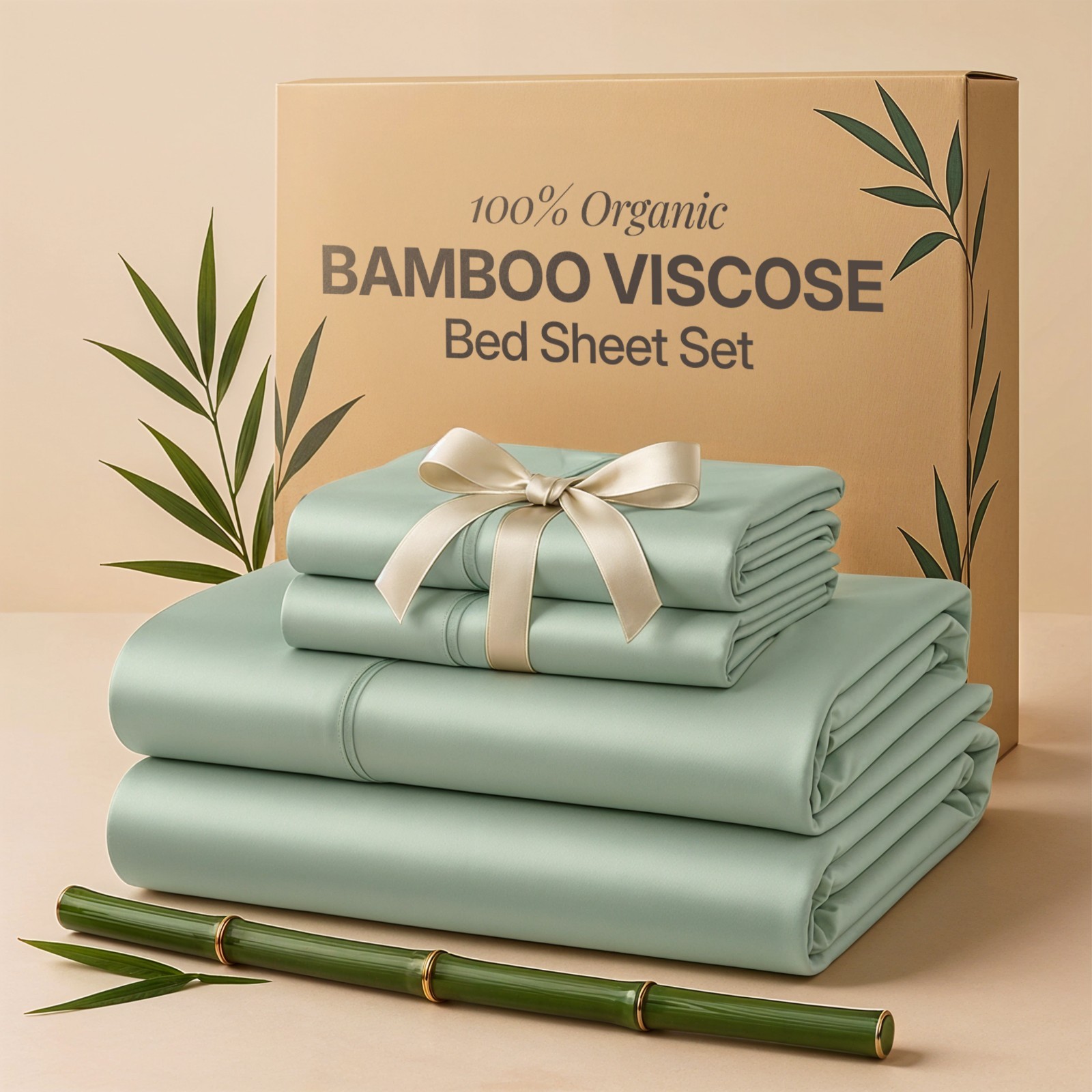 4PC Sheet Set 100% Bamboo Viscose Cooling Deep Pocket Luxury Soft Bed Sheets