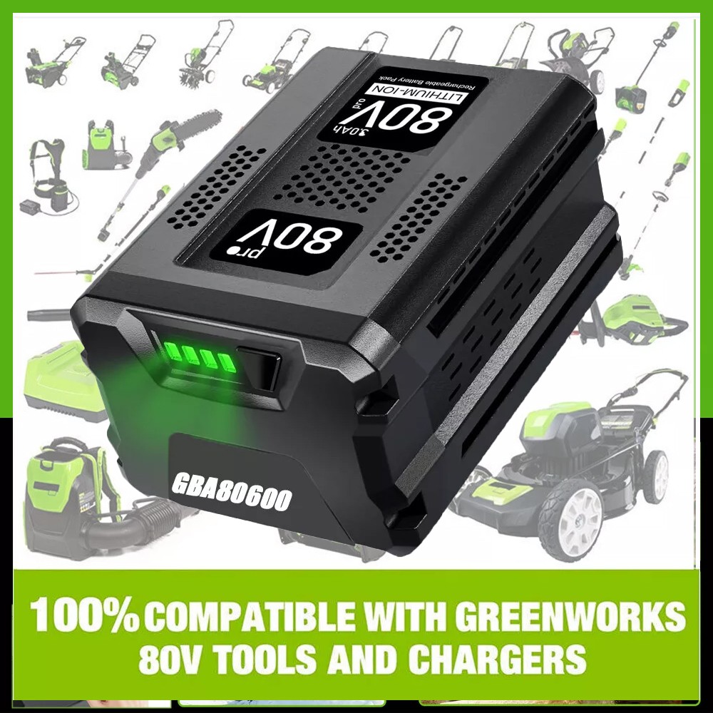 Battery FOR Greenworks 80V Lithium Ion 5.0Ah Rechargeable Li-ion BAB727 GBA80200