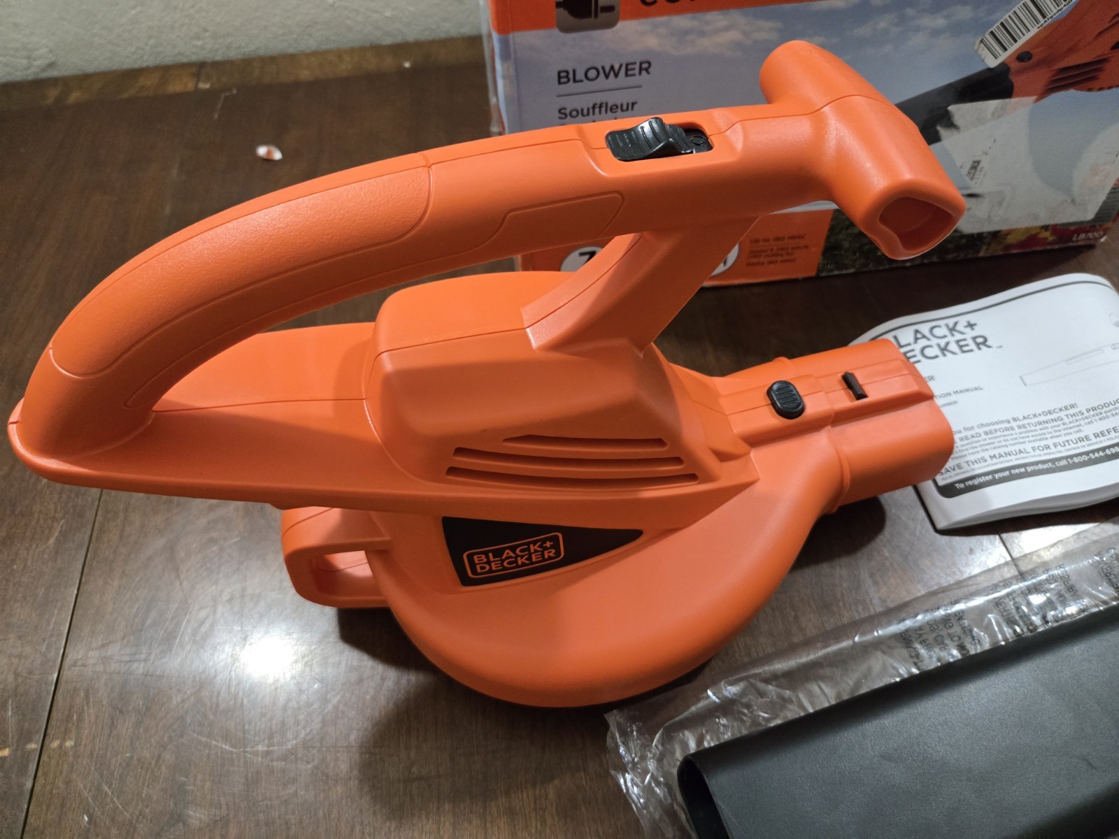 BLACK+DECKER LB700 7 Amp Corded Electric Leaf Blower 180 MPH Lawn Yard