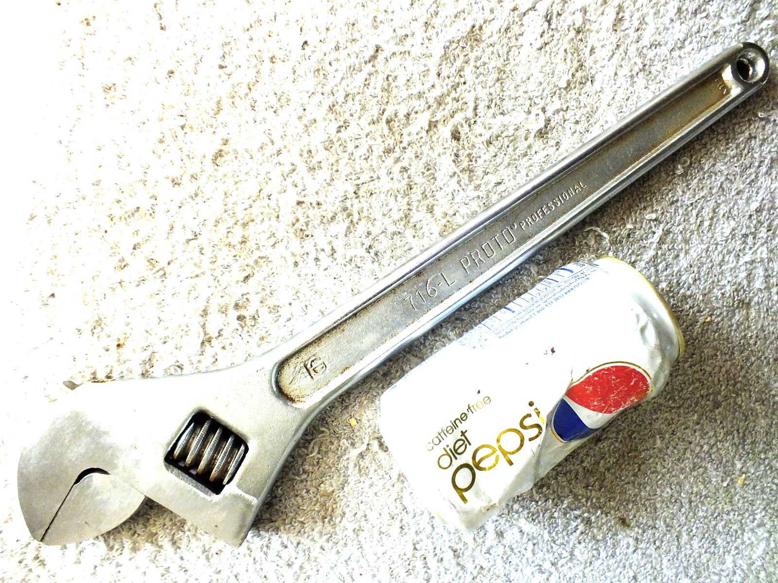 PROTO PROFESSIONAL 16″ CLIK-STOP ADJUSTABLE WRENCH #716-L MADE IN USA NICE CLEAN