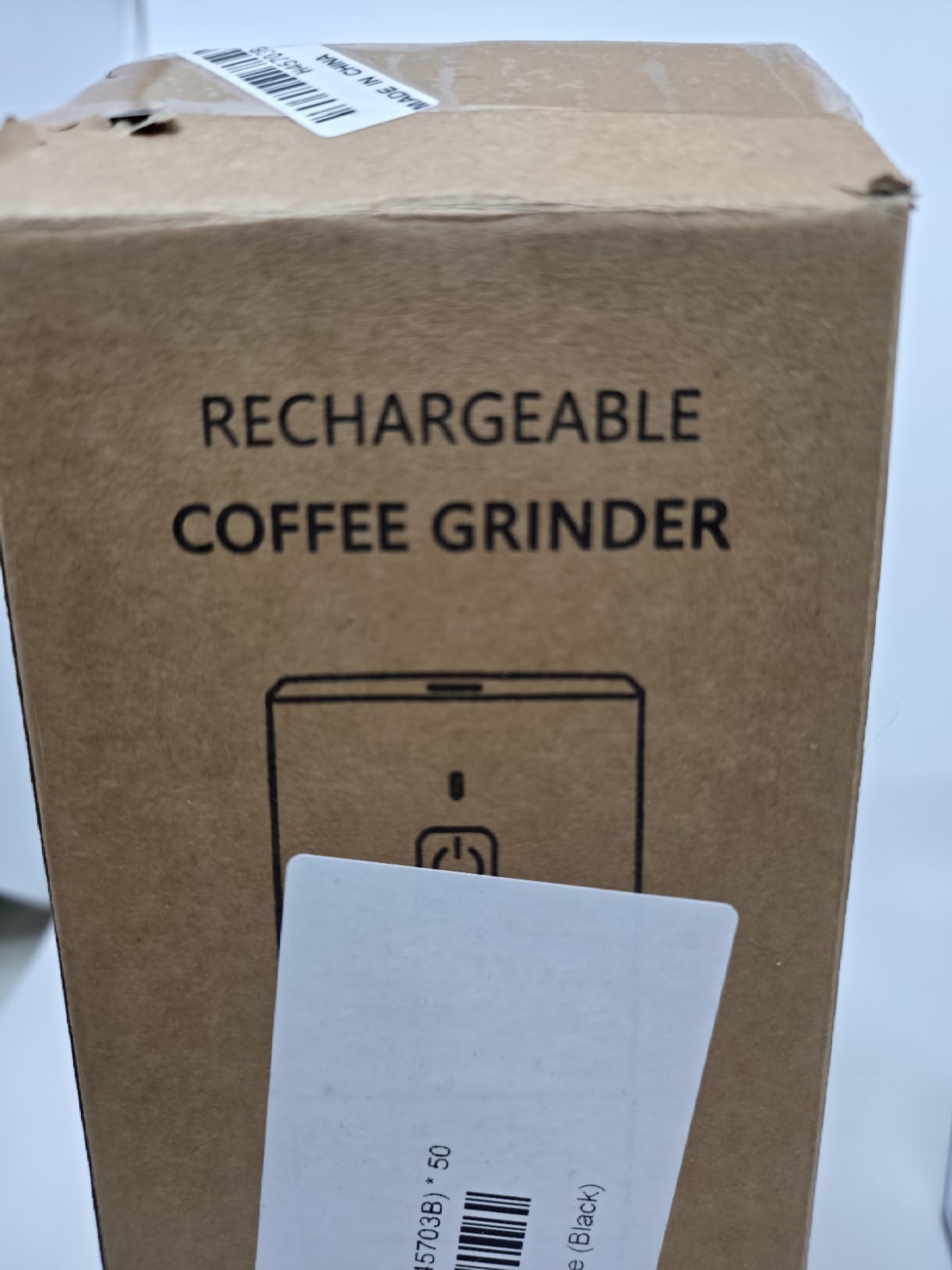 Portable Electric Burr Coffee Grinder USB Rechargeable 1300mAh Ceramic Mill