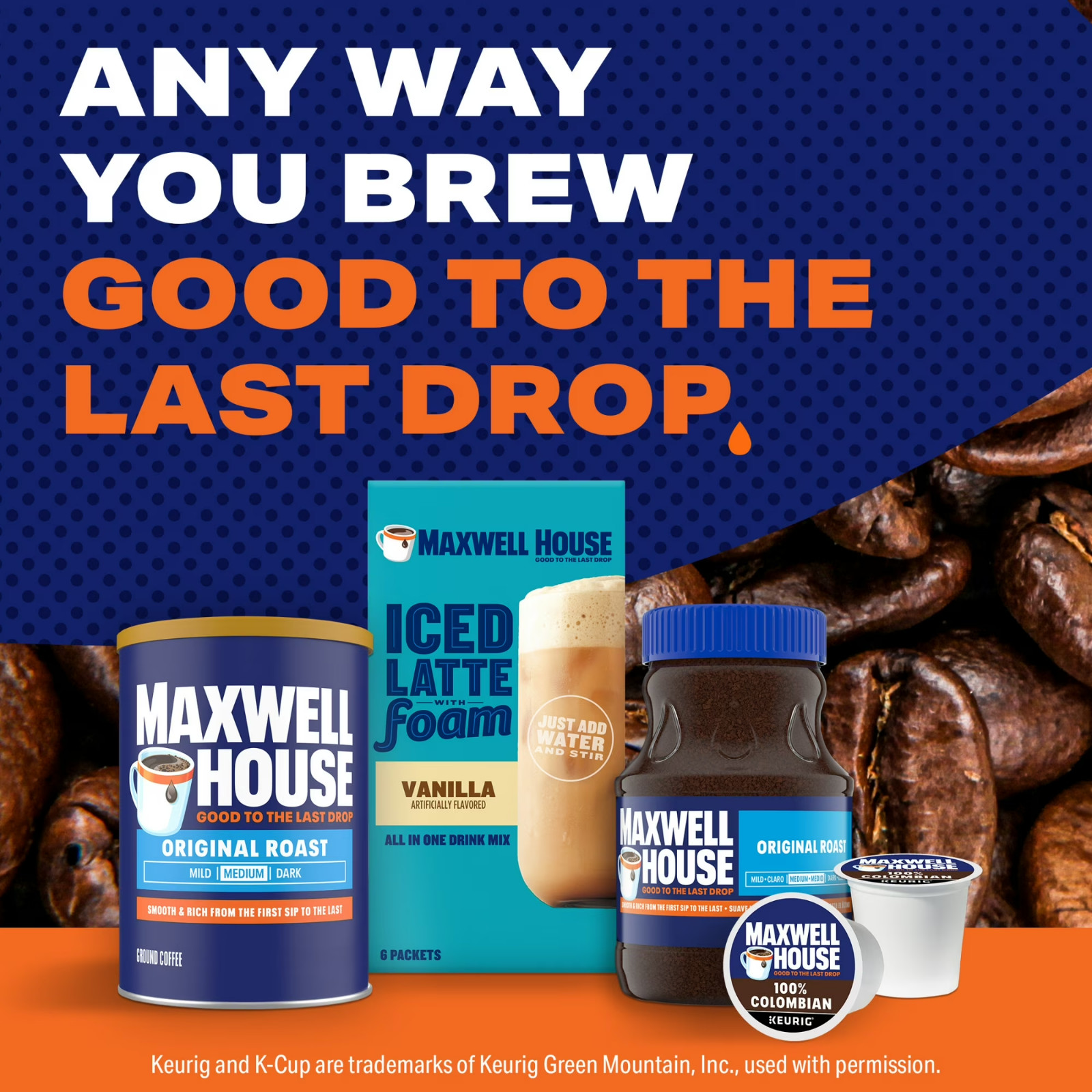 Maxwell House Original Roast Ground Coffee 10.3 oz Canister Medium Roast Ground.