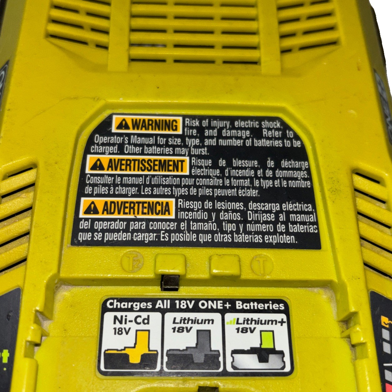 Genuine Ryobi P117 18V ONE+ Dual Chemistry IntelliPort Battery Charger – TESTED