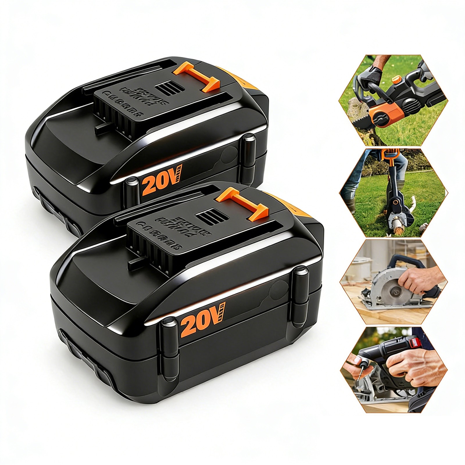 2 Pack 3.5Ah Replacement for Worx 20V PowerShare Lithium-ion Battery WA3575