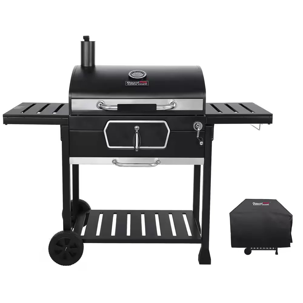 Royal Gourmet 30 in. Charcoal Grill with Cover BBQ Smoker Picnic Camping