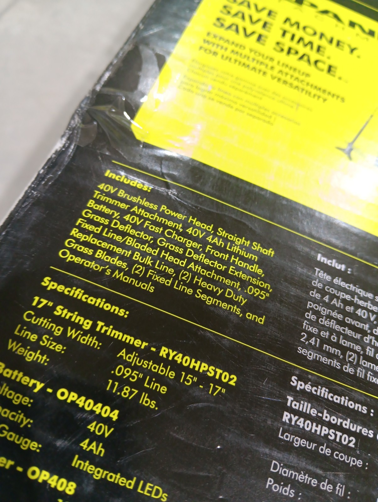 RYOBI 40V HP Brushless 17” String Trimmer Kit (RY40HPST02K) – Tool Only, NEW!