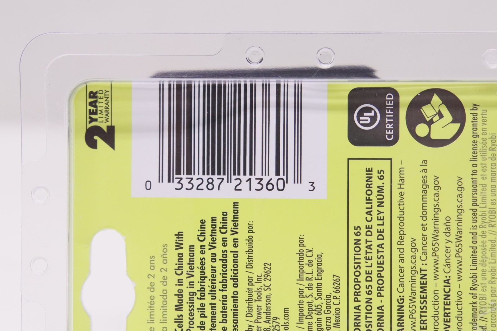 Ryobi FNB01 USB Lithium 3.0 Ah Lithium-ion Rechargeable Battery 2 Pack Brand New