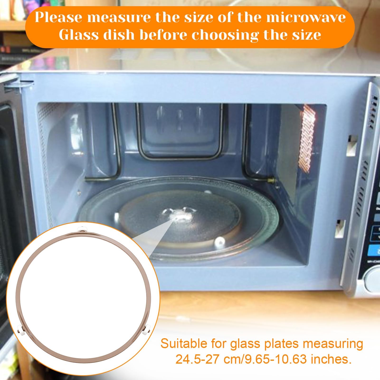 Microwave Turntable Ring Replacement 7.09 Inch Abs Plastic Rotating Ring with…