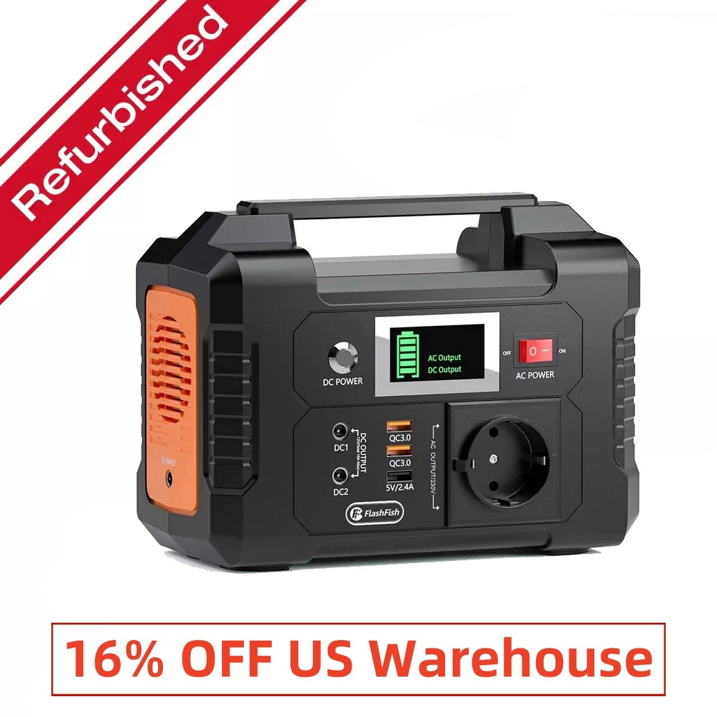 200W Portable Power Station, 151Wh Power Bank with AC Outlet, Solar Generator