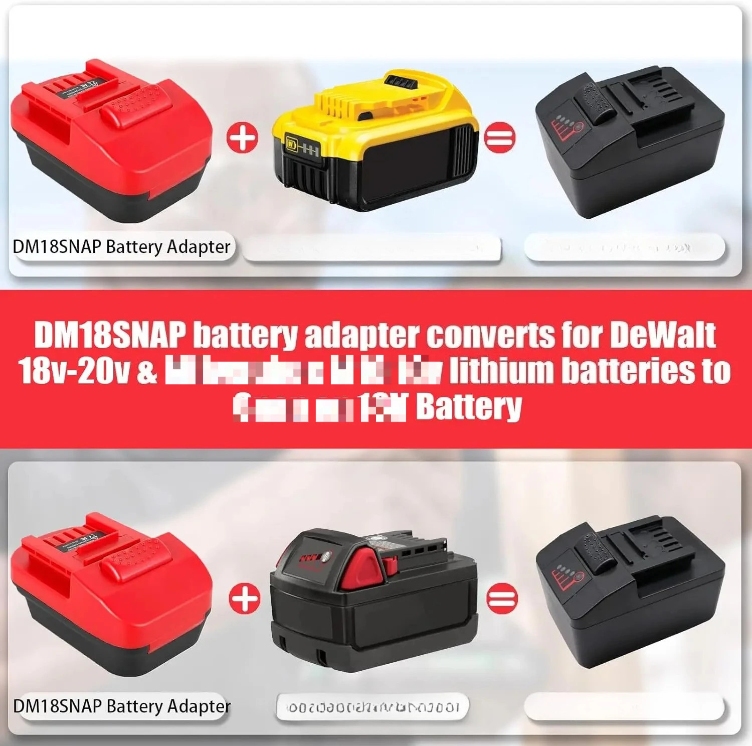 Battery Adapter For Dewalt 20V Battery Convert to For Snap-on 18V Tool DM18SNAP