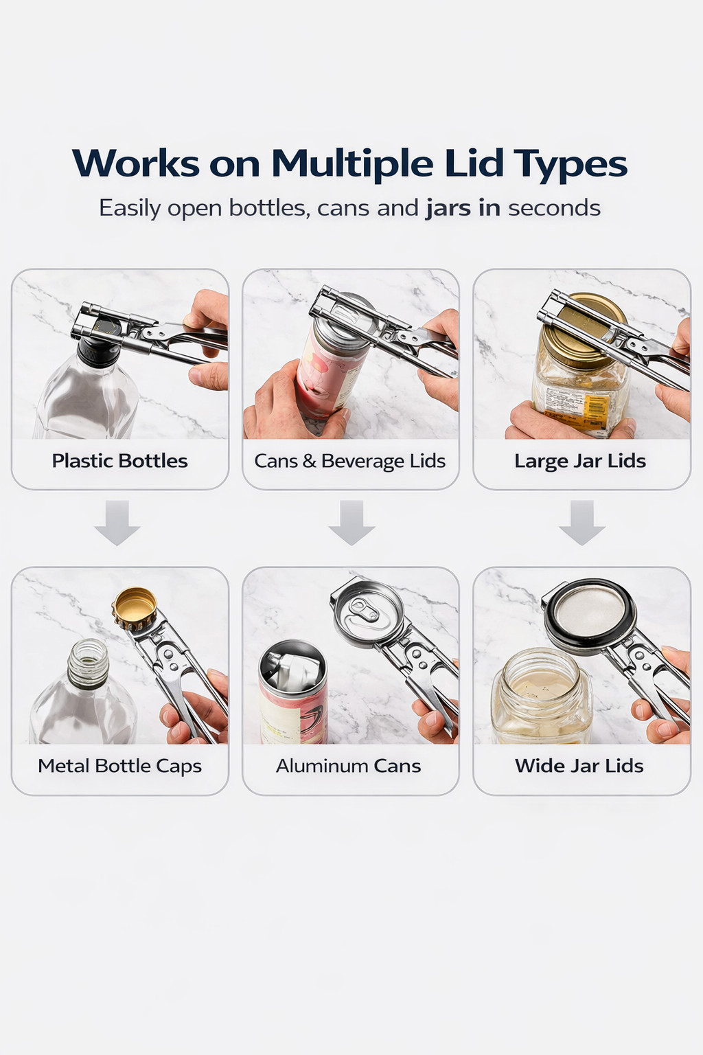 Master Opener– Adjustable Multifunction Jar & Bottle Opener Stainless Steel Tool