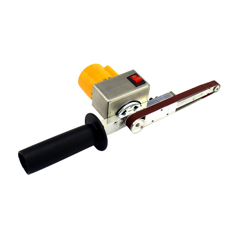 Electric Belt Sander Mini Grinder Machine Hand-held Belt Sander&10 Sanding Belts