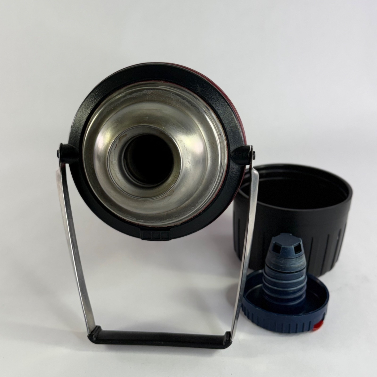 Thermos Model 2690 Vacuum Bottle 1.99 Qt Red Black Stainless USA Made Vintage