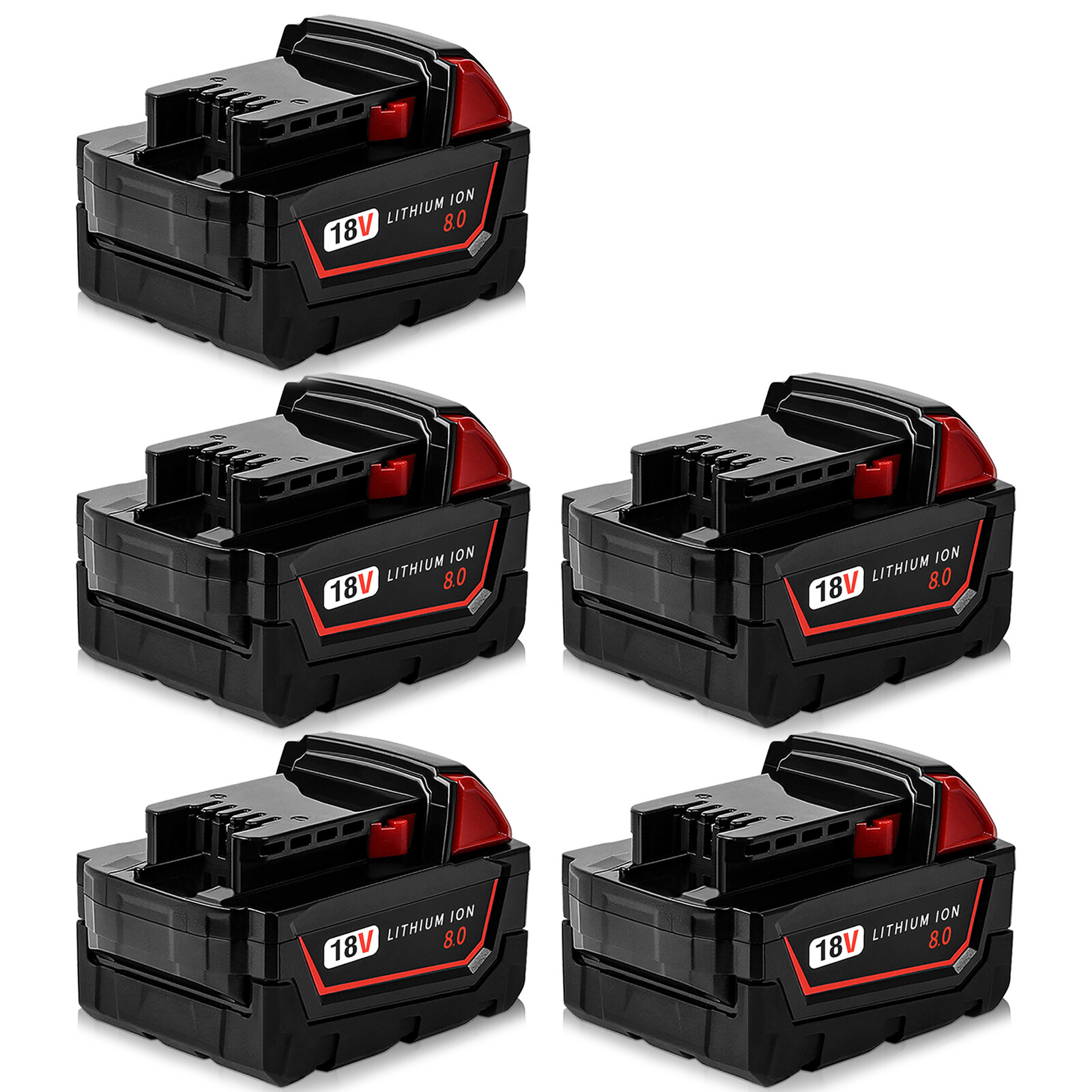 Pack 8.0 AH For Milwaukee For M18 Battery Lithium Extended Capacity 48-11-1860