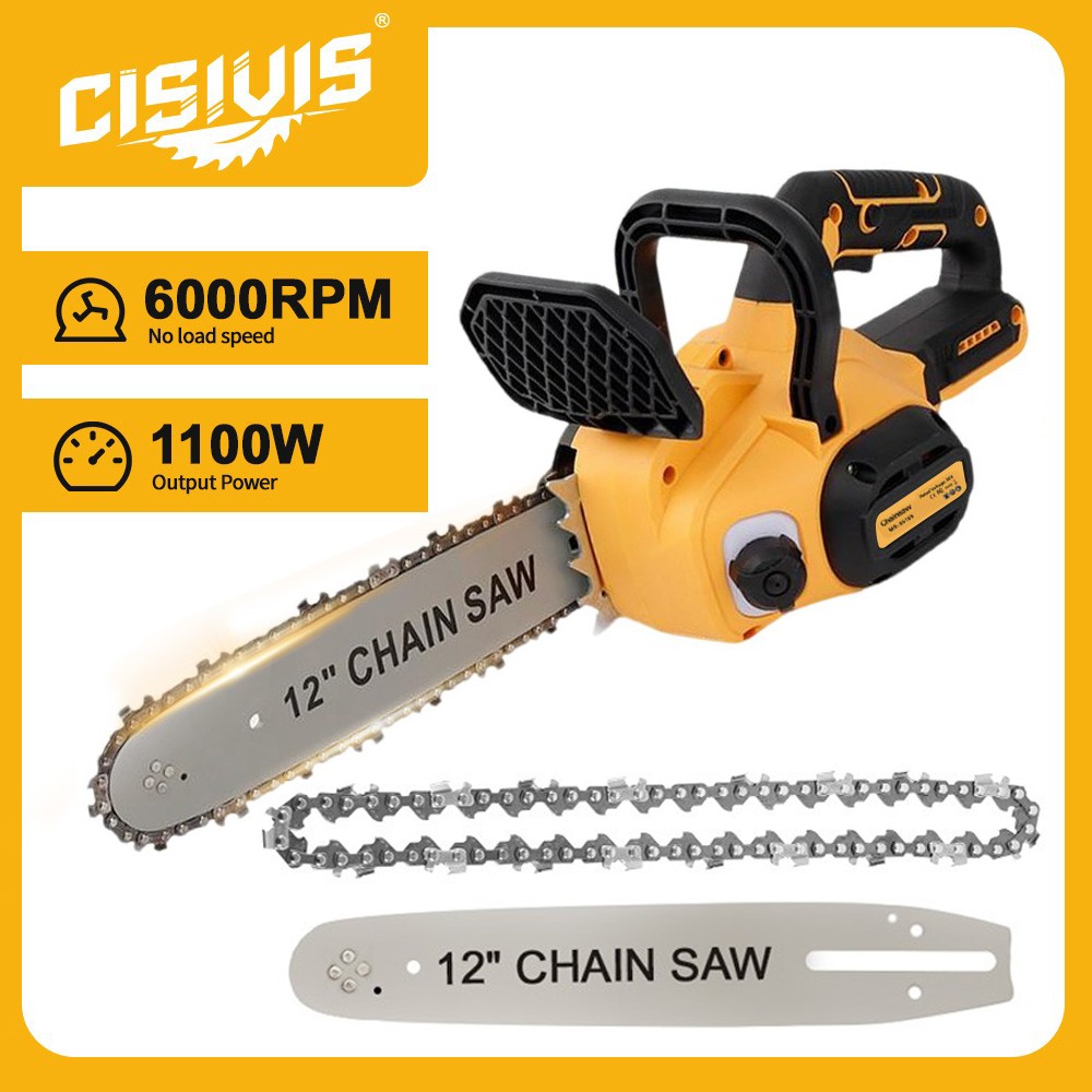 12 Inch Brushless Electric Chainsaw for DeWalt 20V Battery With Oiler