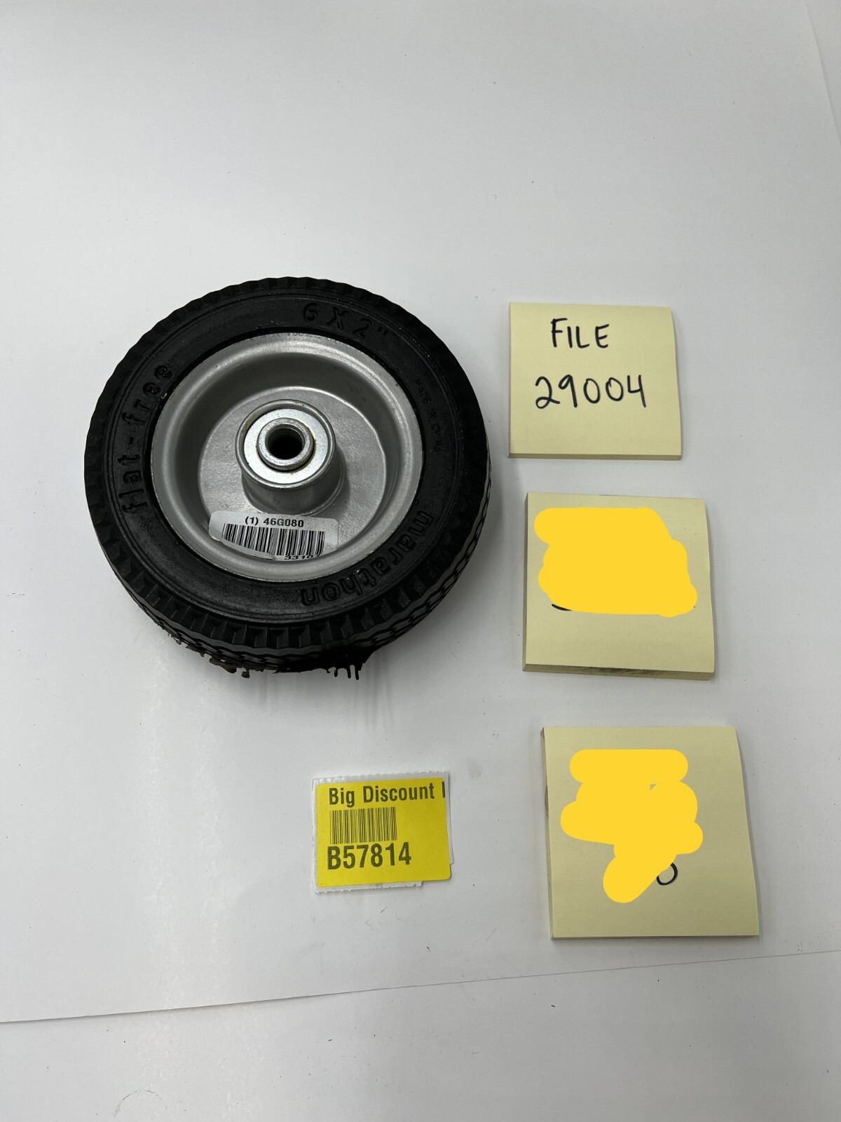 (QTY 2) MARATHON Flat-Free Polyurethane Foam Wheel 6-1/8″ 46G080 33101