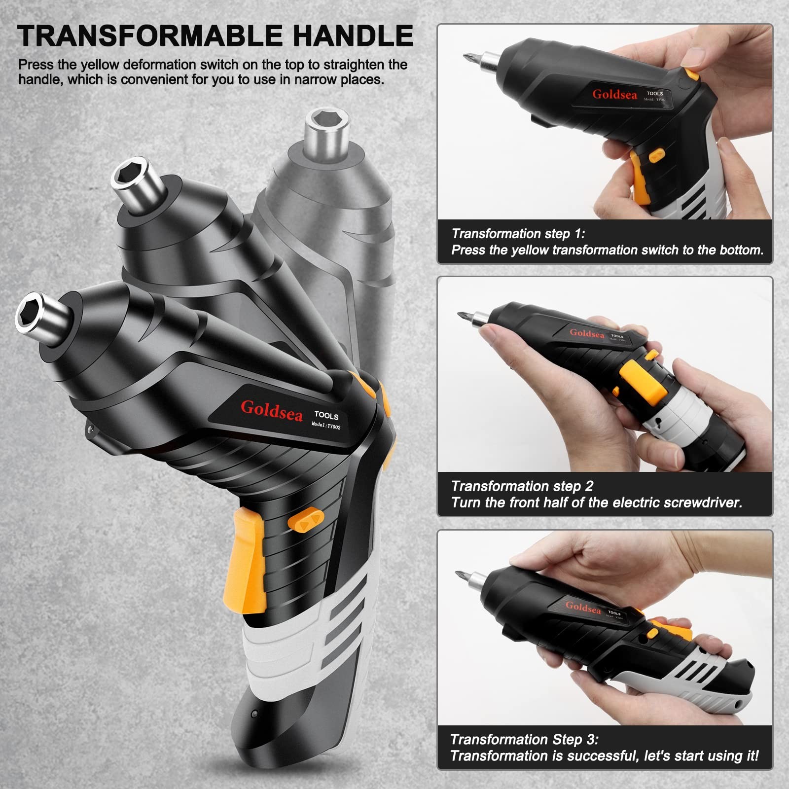 Electric Screwdriver 4.2V Cordless Screwdriver 3.5N.m 1500mAh Type-C Charging…