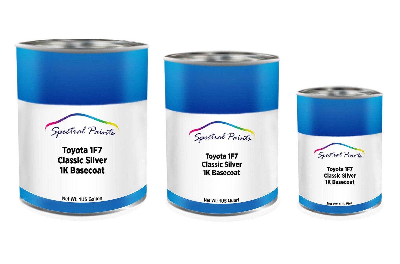 For Toyota 1F7 Classic Silver Metallic Gallon Paint