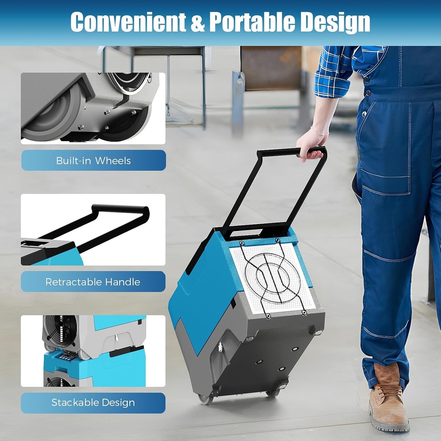 ARGENDON 180Pints Commercial Dehumidifier 2300 sq.ft Coverage with Pump