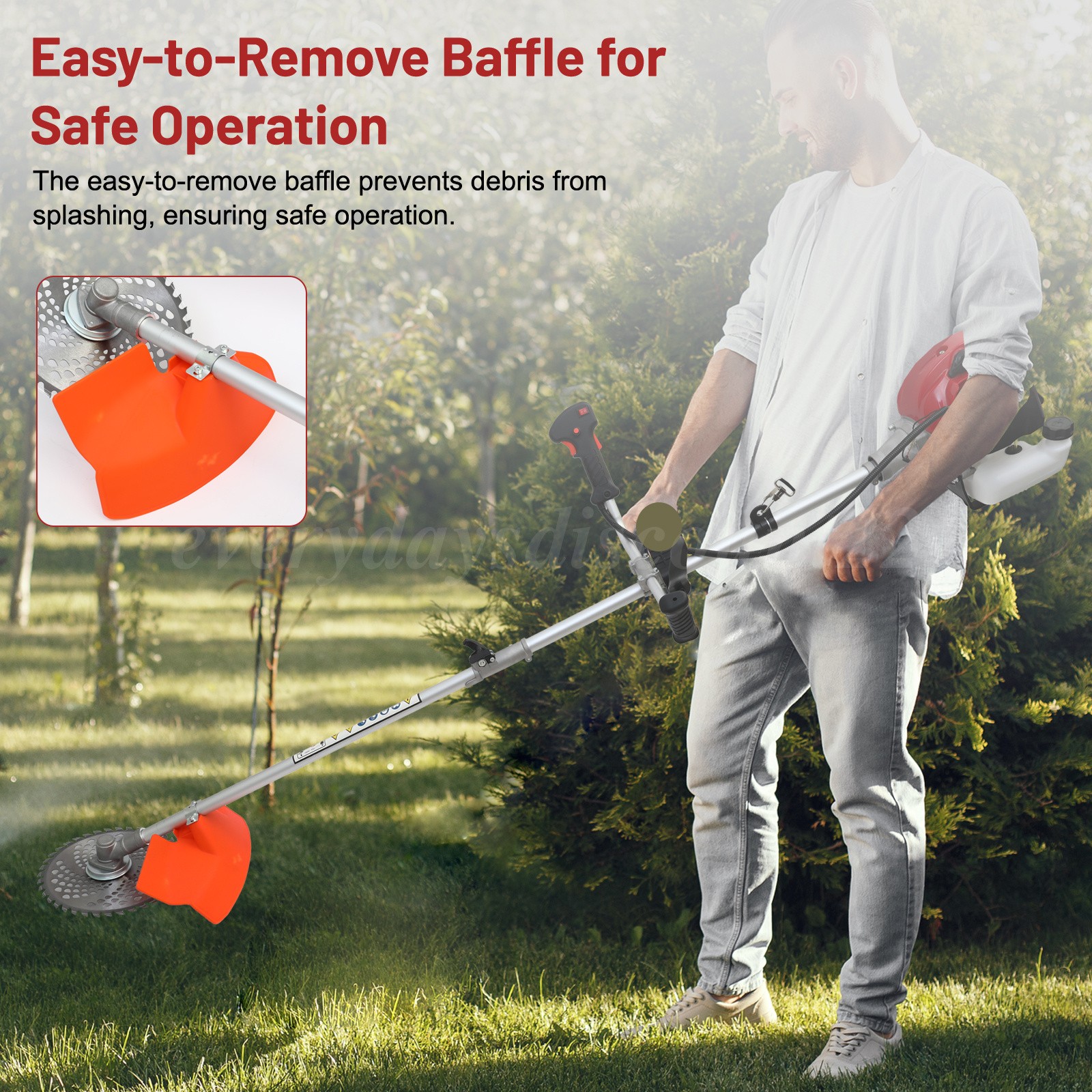 58CC 4 In 1 Grass String Trimmer Weed Eater Wacker Gas Powered with 10” Cutter