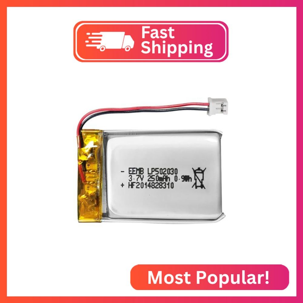 EEMB 3.7V 250mAh 502030 Lithium Polymer Battery Pack with JST PH 2.0mm Connector