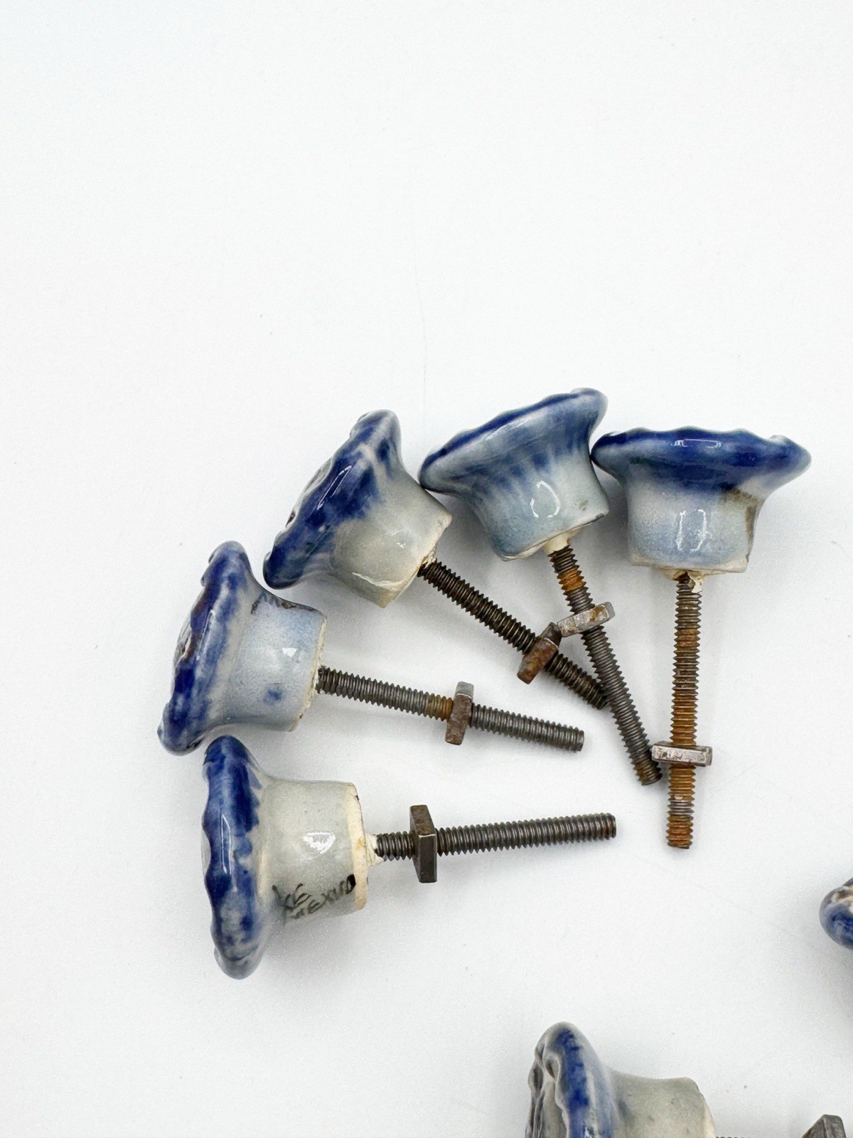 Ken Edwards Tonala Pottery Drawer Pulls Set 10 Knobs Birds & Butterfly Mexico