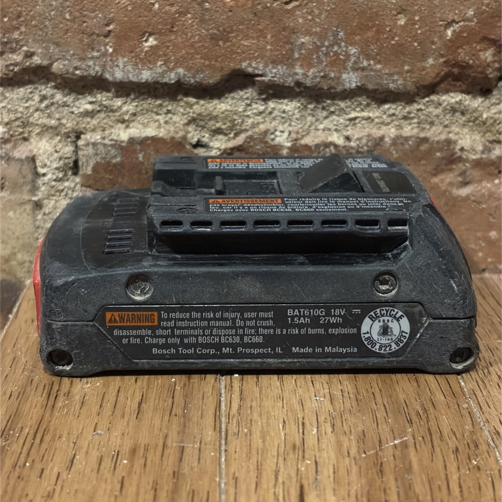 Bosch Lithium Slim Pack 18V Battery Model BAT610G Battery Only – Tested Working